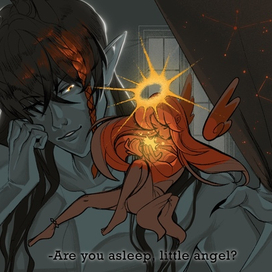 Иллюстрация Демон и ангел