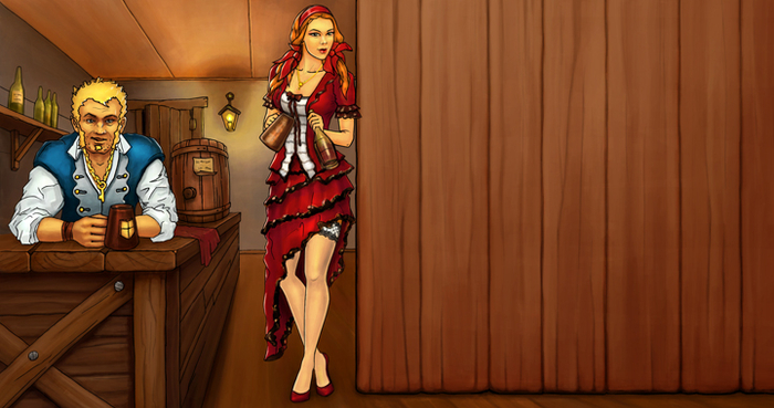 таверна (иллюстрация для игры)