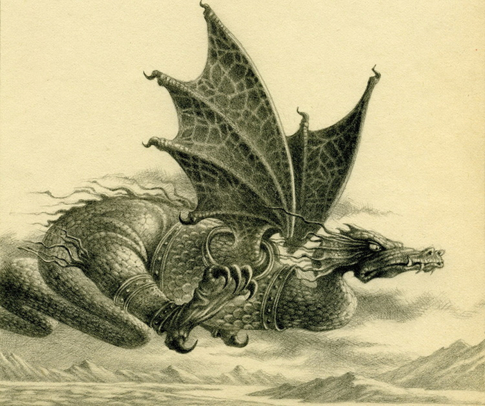 ДЖОН РОНАЛЬД РУЭЛ ТОЛКИН "ХОББИТ" ИЛЛЮСТРАЦИЯ.