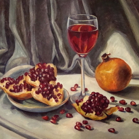 Натюрморт с гранатом.