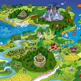 карта к сказочной викторине ( для школы )