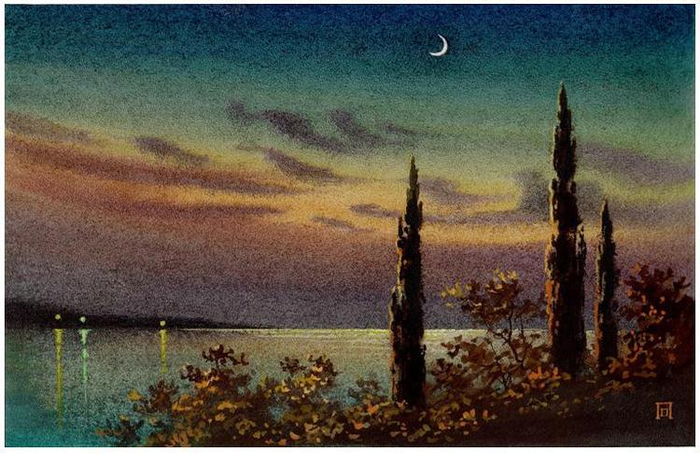 Лунная ночь в Алупке