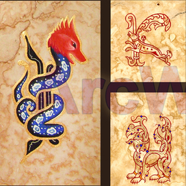 Буквицы русского и византийского стилей