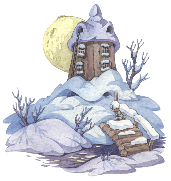 Иллюстрация к " Волшебная зима" Туве Янссон.