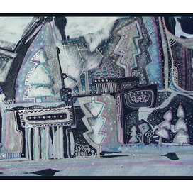 Иллюстрация «Зимний сад. Мороз в окне»