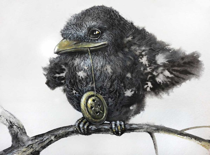 Галчонок и деревянная пуговица