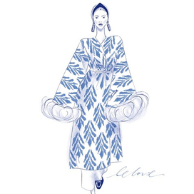 Fashion illustration девушка и туфли Маноло Бланик