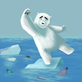 Грустный медвежонок 