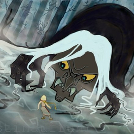 эскиз к сказке "среброзубая пампалче"