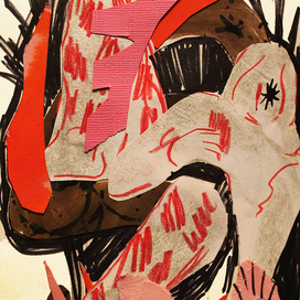 девушка в листве