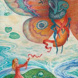 Иллюстрация к сказке Г.Х.Андерсена-Дюймовочка