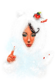 зима-песец... снегири-не гири...