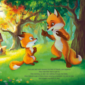 Иллюстрация для книги про братьев лис