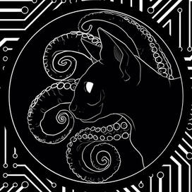 Кальмар и Кошка, логотип