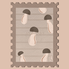 Mushrooms stamps 