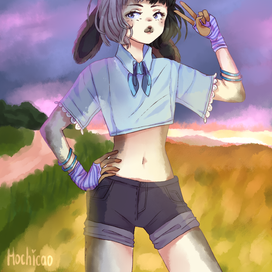 зайка в поле