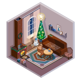 Новогодняя. Уютный вечер.