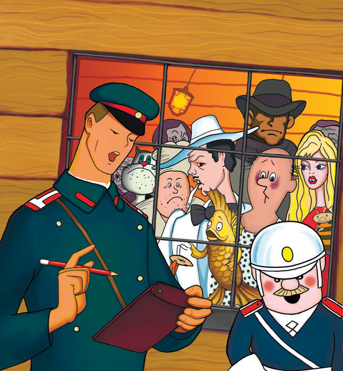 По законам мультипликации. Обложка к диску мультфильмов на криминальную тему "Союзмультфильм" 