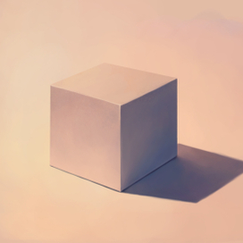 Куб в теплом освещении
