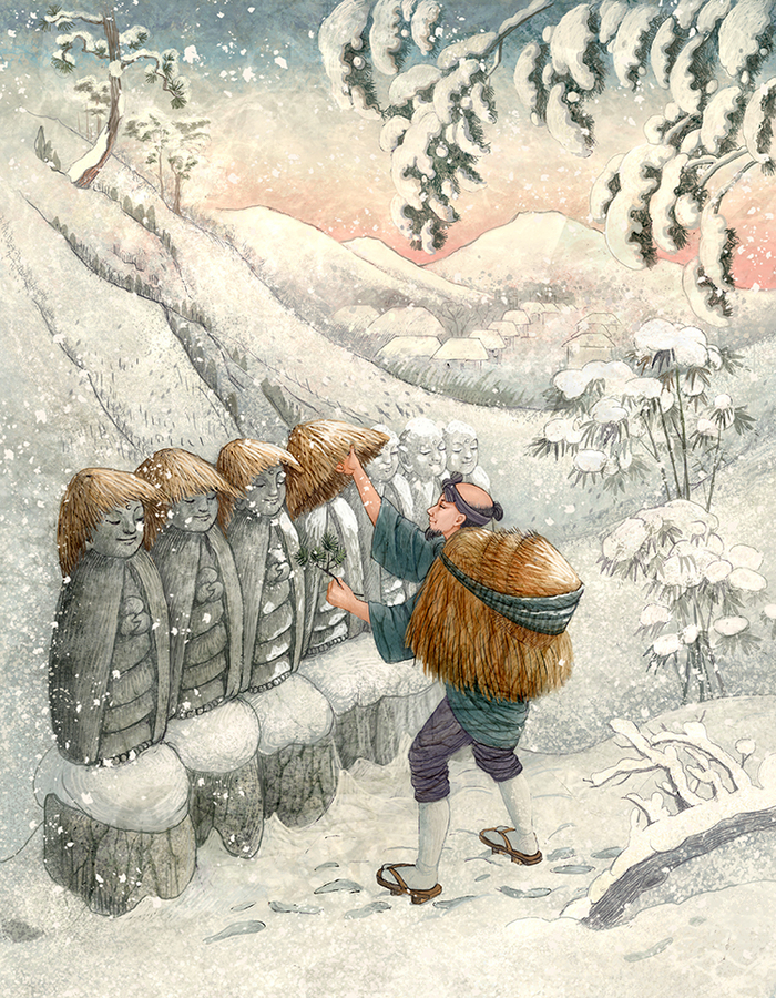 Японская сказка. Волшебные шляпы