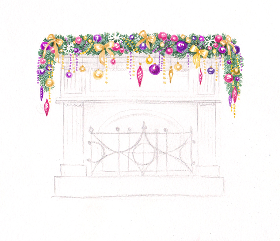 Камин. эскиз