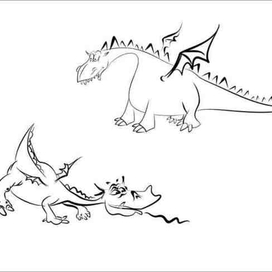 Набросок персонажа "Дракон "