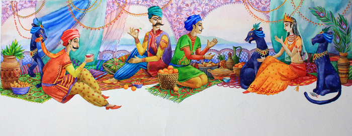 Индийская сказка. В гостях у принцессы.