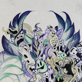 Дудл шариковой ручкой