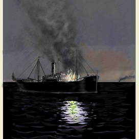 Иллюстрация к рассказу: "Пожар в море"