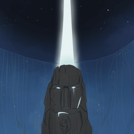 Столб света из Моаи