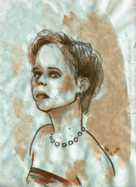 автопортрет, зарисовка