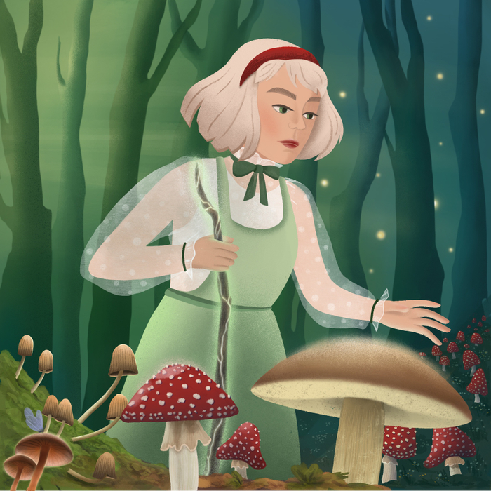 Иллюстрация для челленджа «Девять дев». Хранительница леса