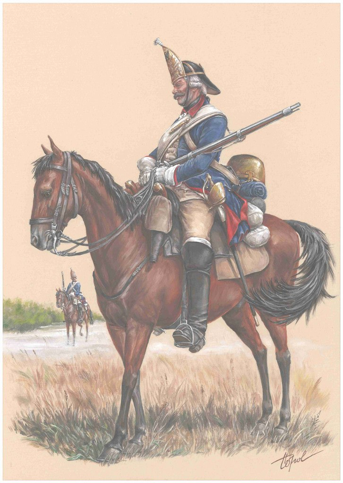 Конный гренадер 1757г. Россия