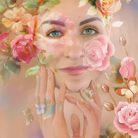 Девушка в цветах