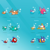 Упоротые рыбки. Персонажи для игры