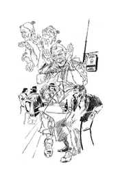 полосная иллюстрация Ж.Сименон "Цена головы"