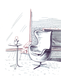 Интерьер. Рисунок фломастерами