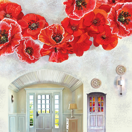 "Моя жена лгунья". Эскиз сценографии. Задник.