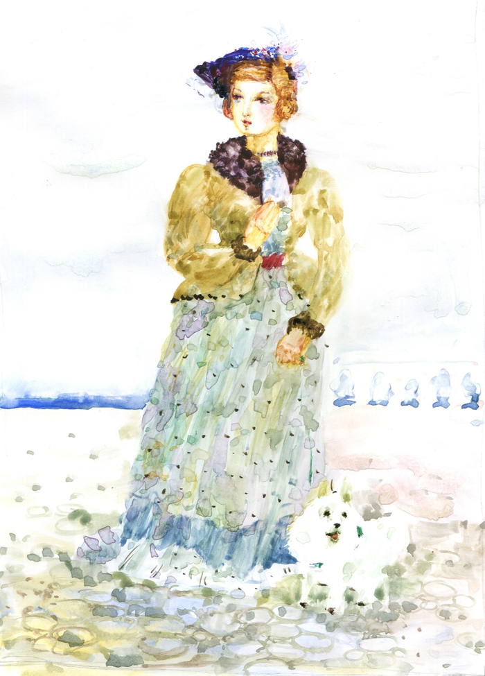 Иллюстрация Дама с собачкой