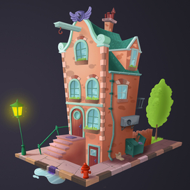 2d House cartoon