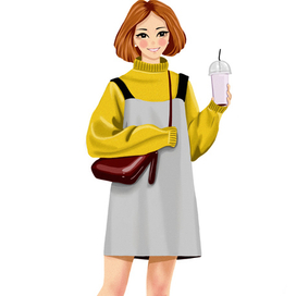 девочка с латте