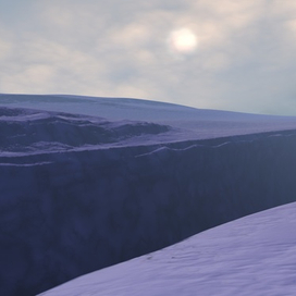 заснеженный каньон