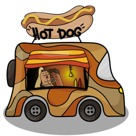 Hotdog food-truck just for love