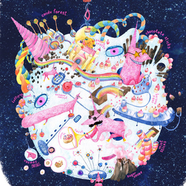 Планетка-конфетка. (Рисунок на футболки)