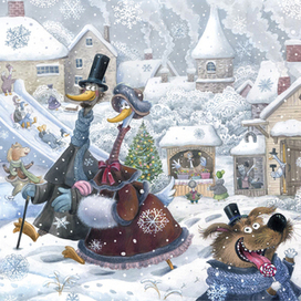 Страничка из календаря "Гусиный го_Го-гОд"( издательство "Карамелька")