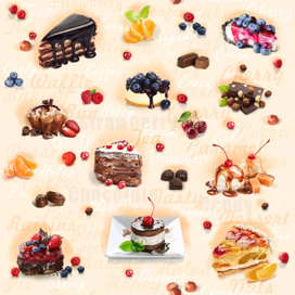 Cakes, дизайн для обоев