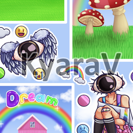 Стикерпак Dreamcore