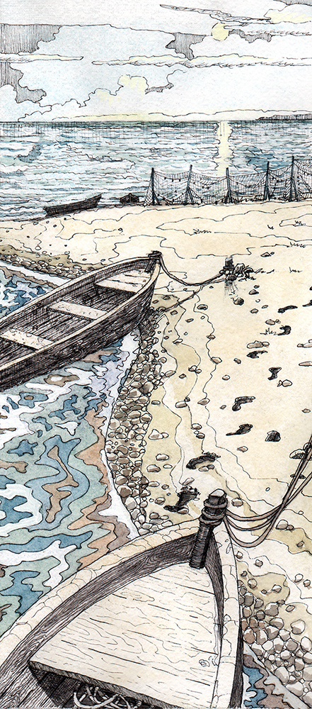 Иллюстрация к повести Э.Хемингуэя "Старик и море"