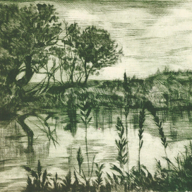 На озере. Рассвет