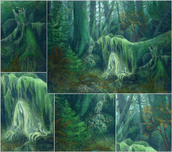 Глубина леса. Чаща иллюстрации. Картина в глубинах леса. Рисование глубь леса.